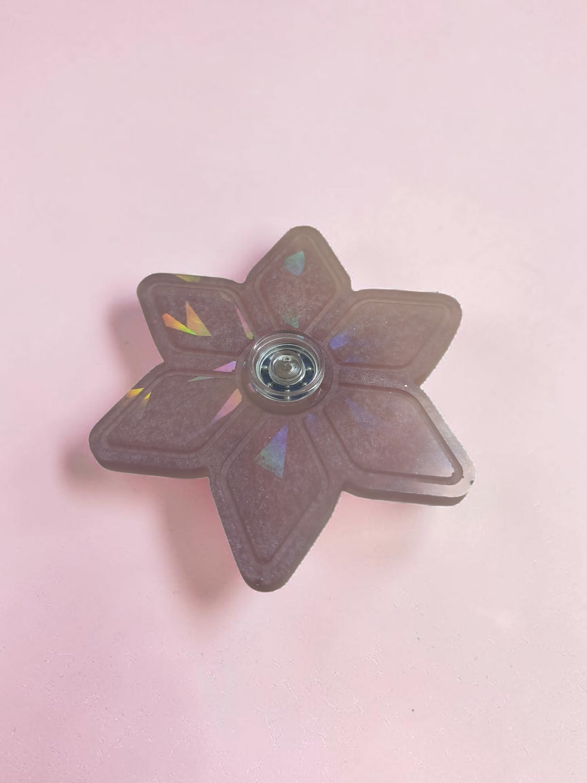 Pink Holographic Fidget Spinner